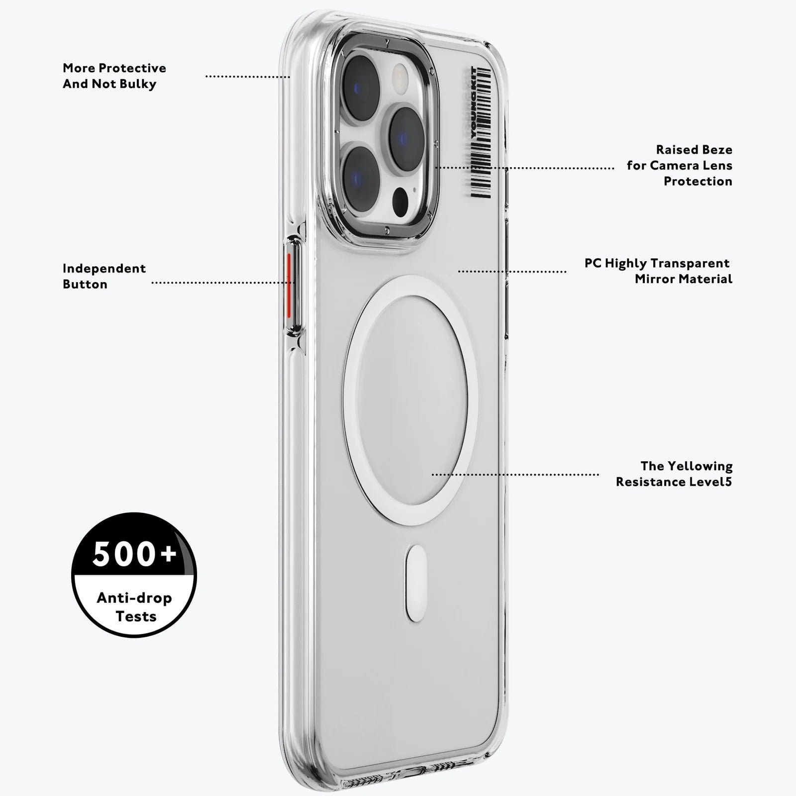 YOUNGKIT IPHONE 15 PRO MAX CRYSTAL SHIELD CASE TRANSPARENT thumbnail 4