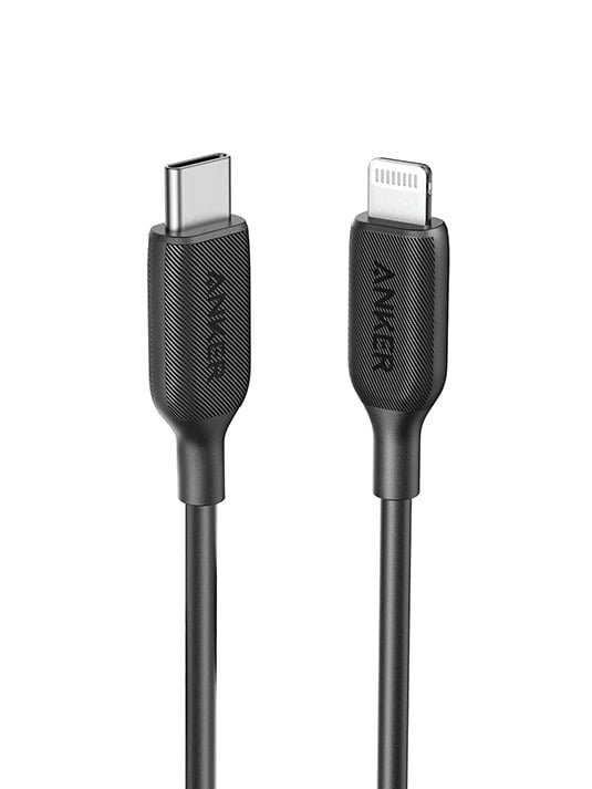 ANKER POWERLINE III USB-C TO LIGHTNING 2.0 CABLE 6FT BLACK/WHITE