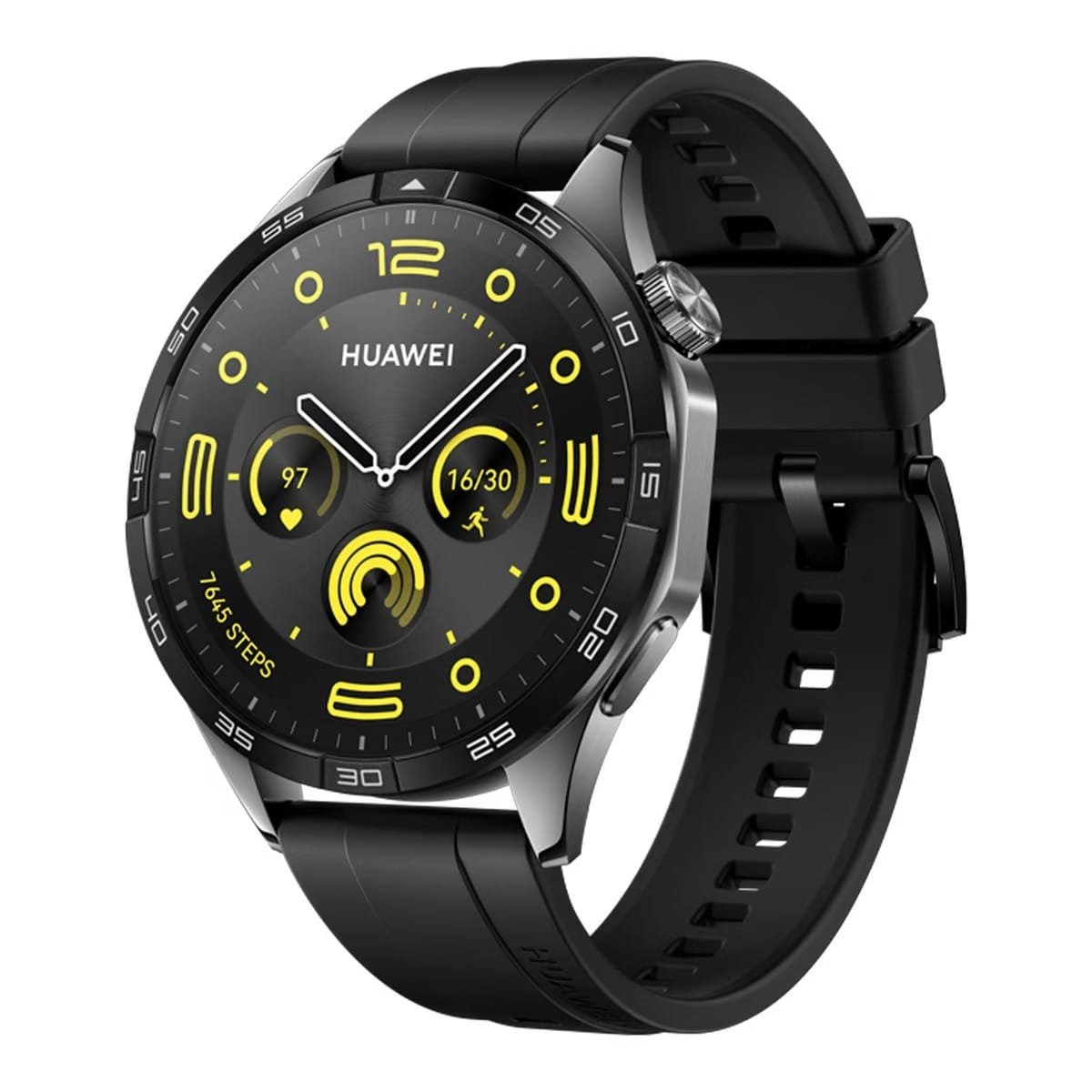 HUAWEI WATCH GT 4 46MM WITH BLACK FLUOROELASTOMER STRAP BLACK PNX-B19