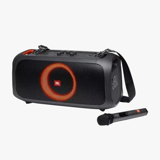 JBL PARTY BOX ON THE GO ESSENTIAL SPEAKER WITH MIC BLACK
