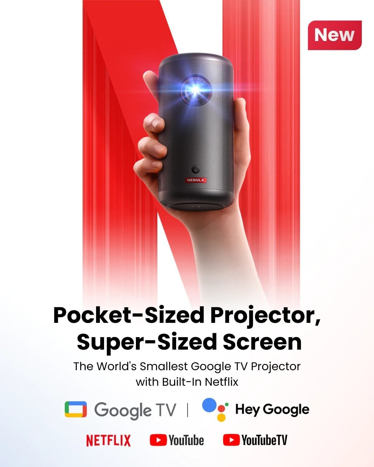 ANKER NEBULA CAPSULE 3 THE POCKET CINEMA PROJECTOR BLACK D2425211 thumbnail 8