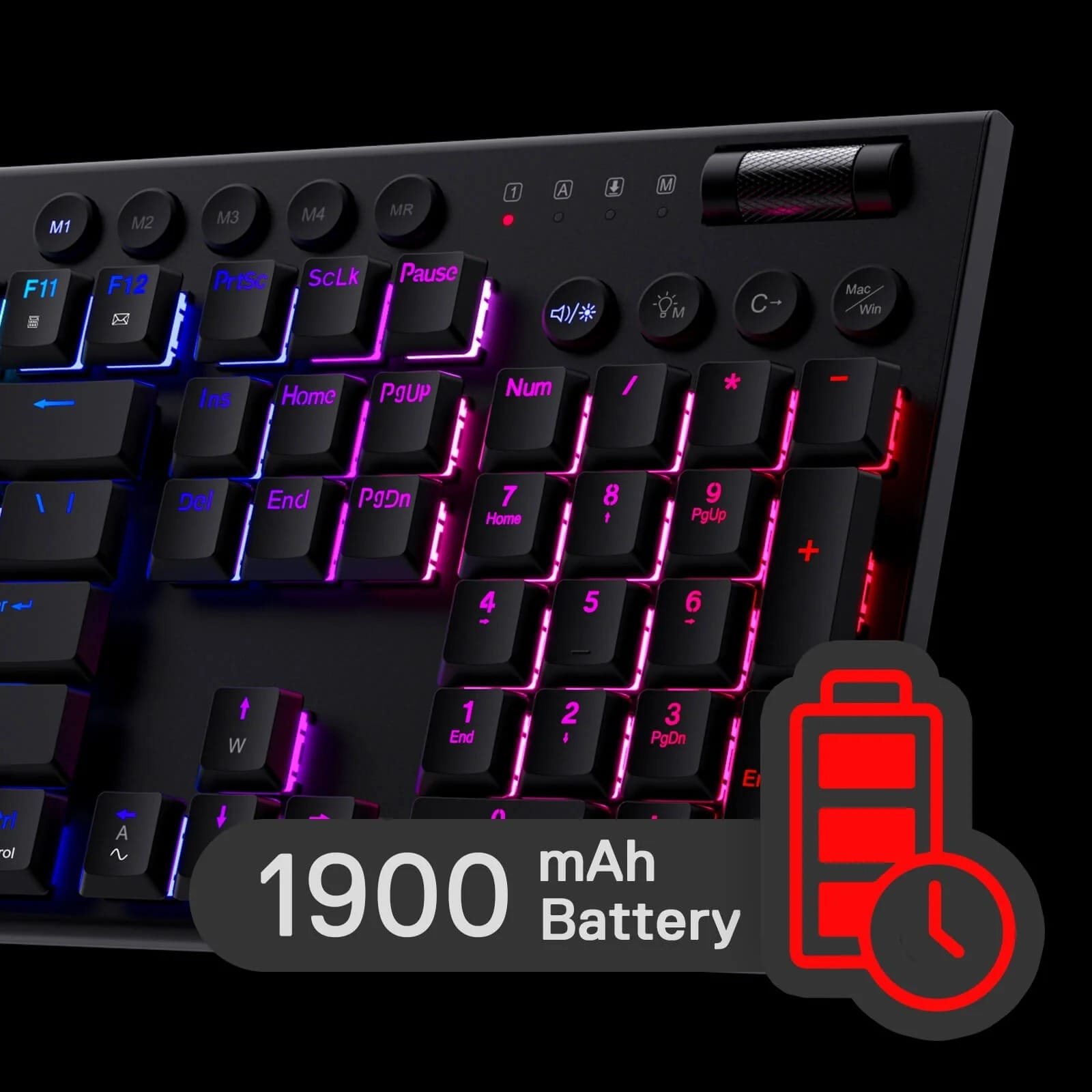 REDRAGON HORUS MECHANICAL KEYBOARD RED SWITCH K618-RGB thumbnail 6