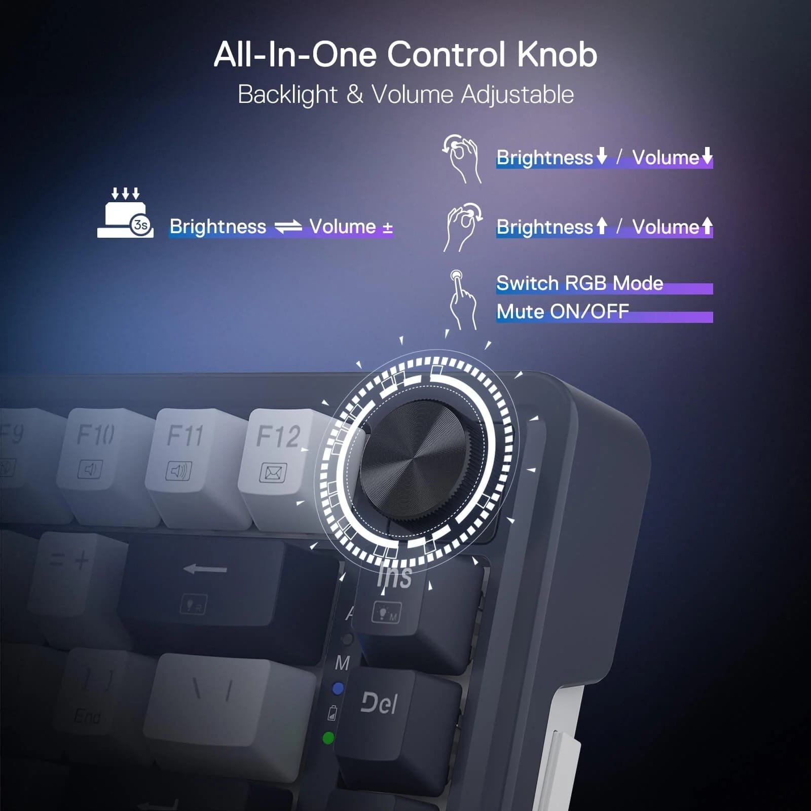 REDRAGON UCAL PRO WIRELESS GASKET KEYBOARD K673WB-RGB-PRO thumbnail 6