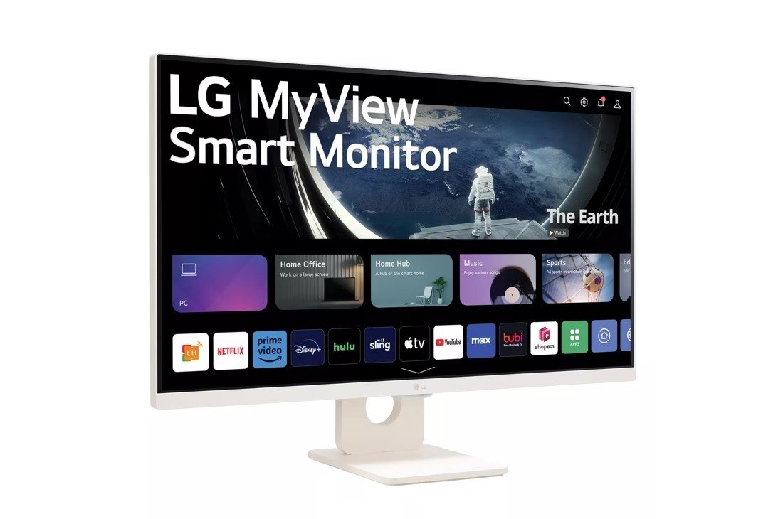 LG 27-Inch FHD IPS LED Smart Monitor - LG 27SR50F-W