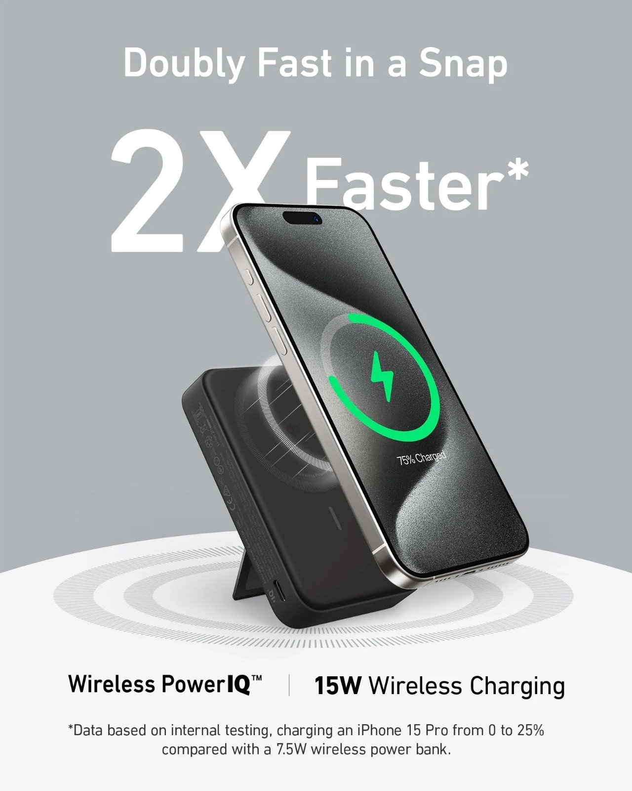 Anker MagGo 10000mAh PowerBank - 15W Ultra-Fast Magnetic Charging with Smart Display - A1654H11 thumbnail 4