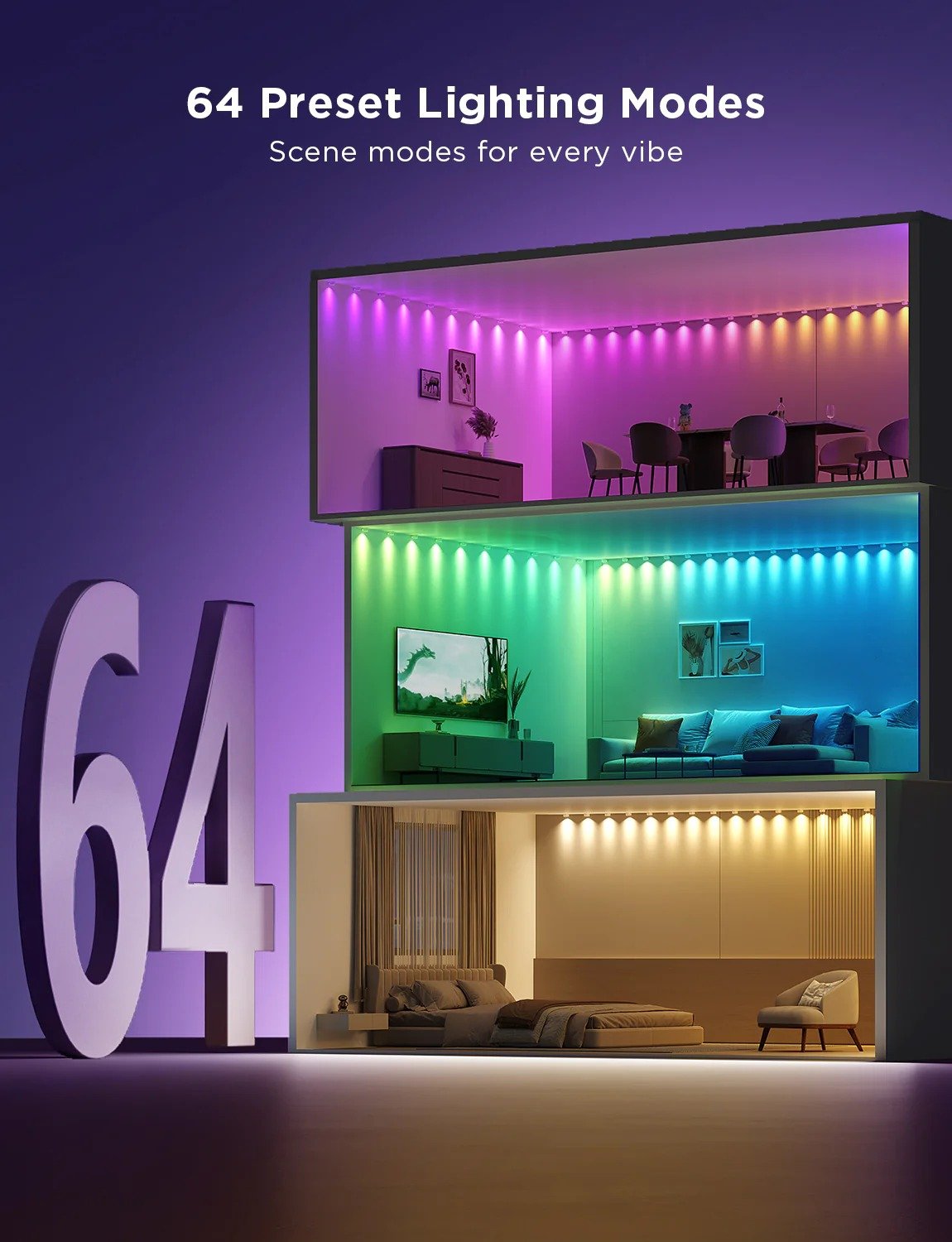 Light Up Your Decor with Govee RGBIC String Downlights - 5M - PC060504 thumbnail 5