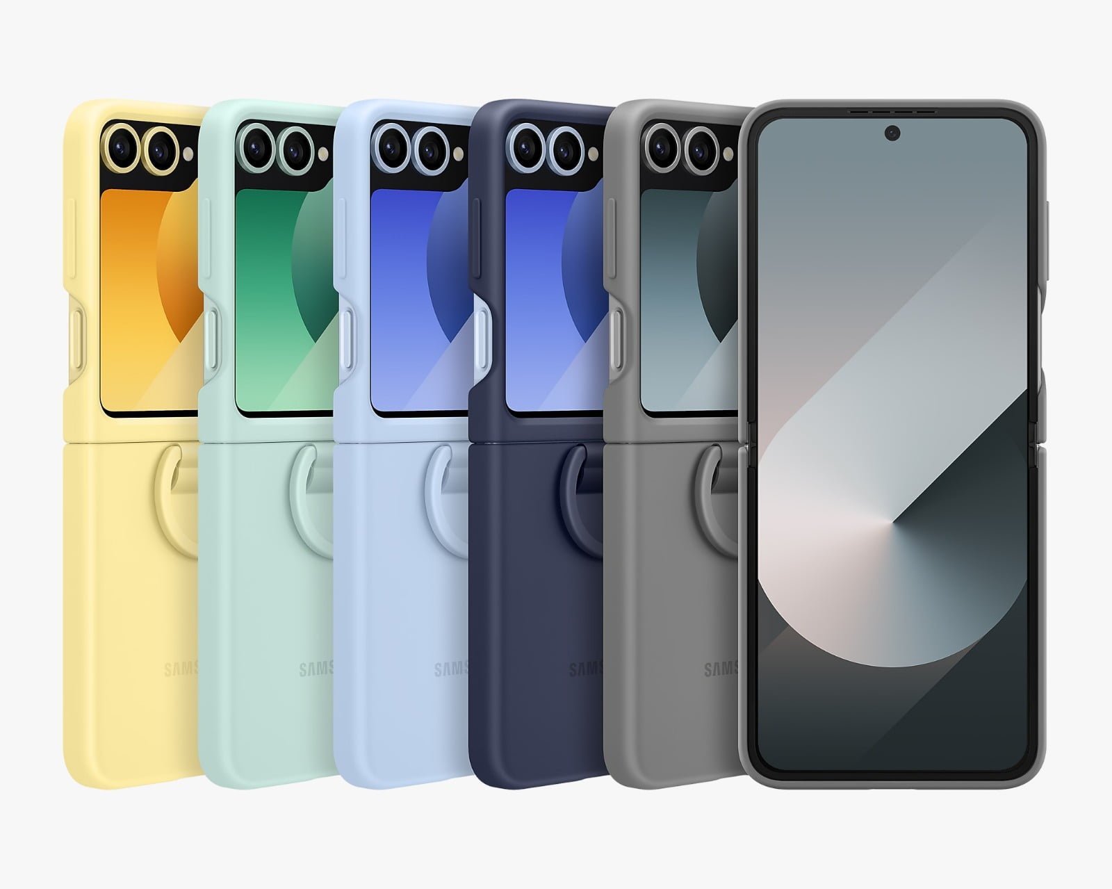 Samsung Z Flip 6 Silicone Case with Ring - Stylish Protection