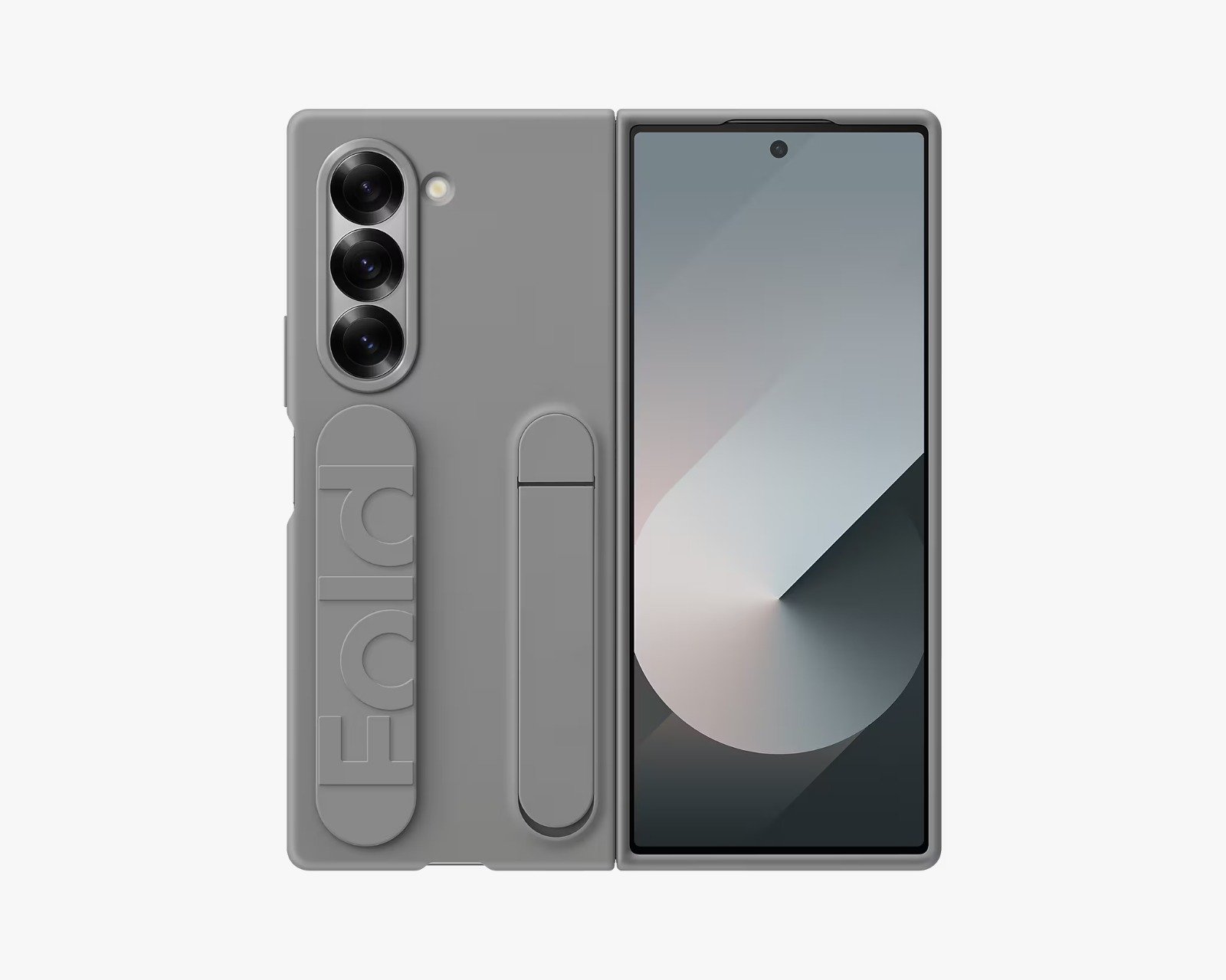 SAMSUNG Z FOLD 6 SILICONE GRIP CASE WITH STAND GRAY EF-MF956TJEGWW