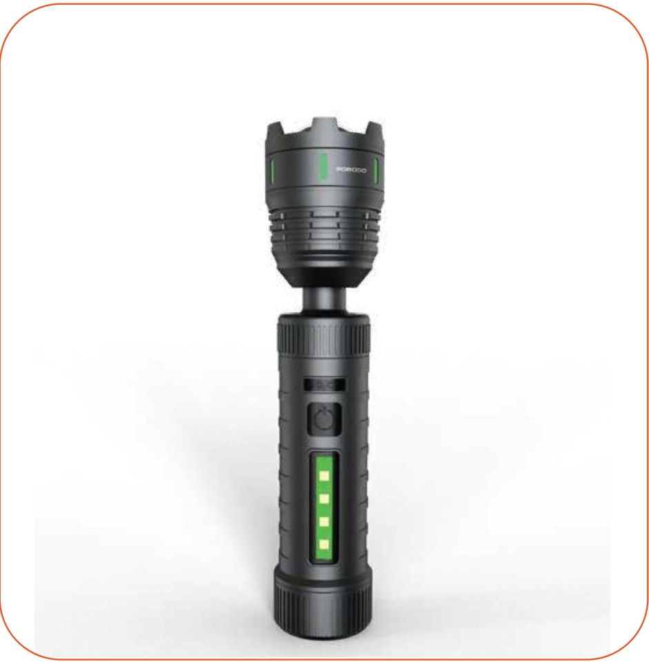 PORODO LIFESTYLE ORBIT MULTI COLOR LASER TORCH WITH POWER BANK FUNCTION BLACK PDLSTL2220