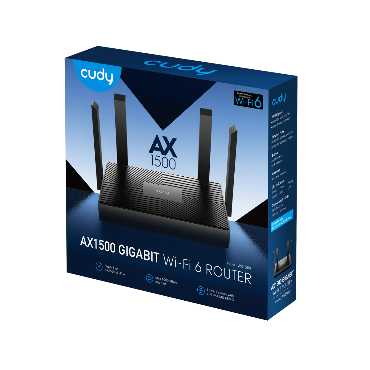 Cudy AX1500 Gigabit WiFi 6 Mesh Router WR1500 thumbnail 3
