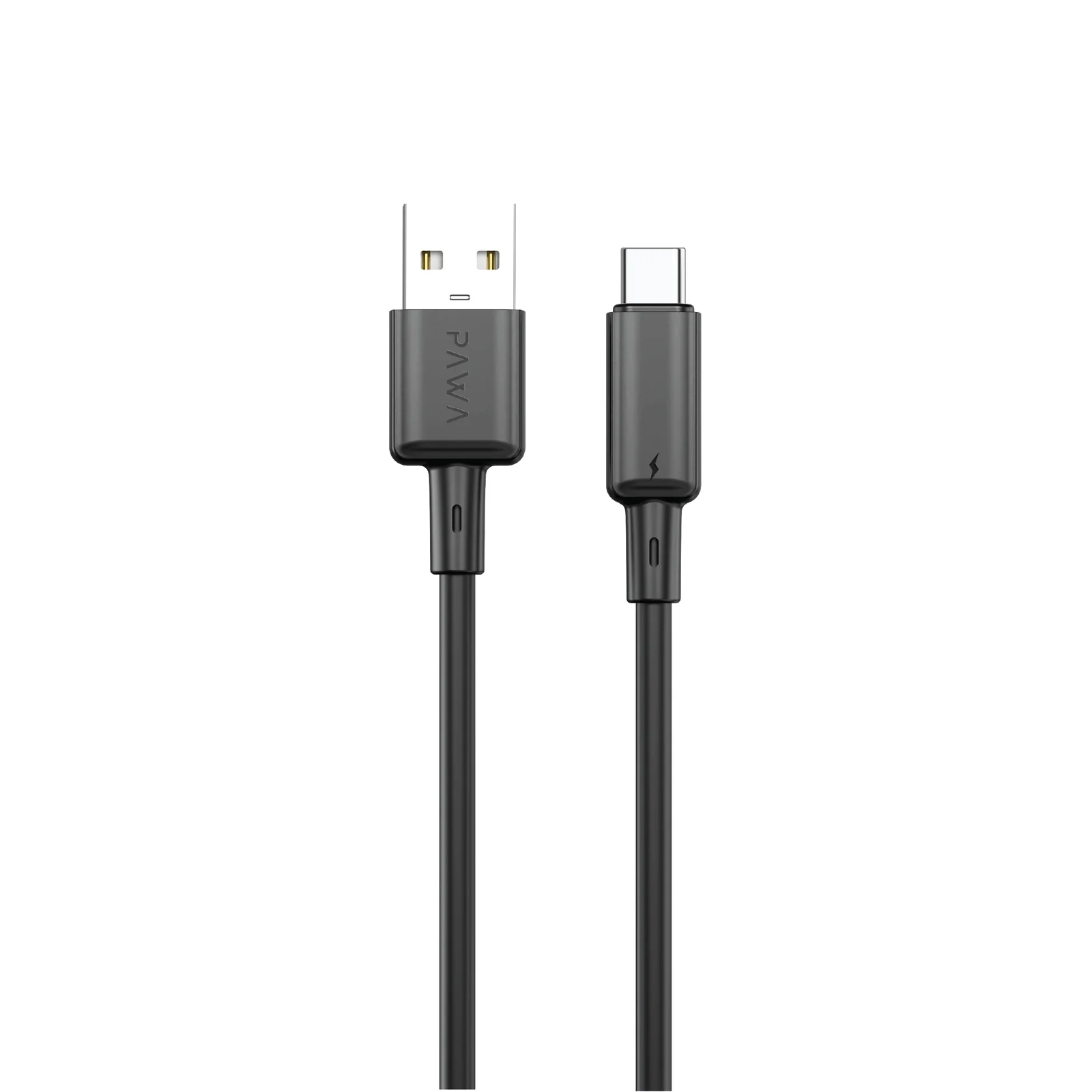PAWA 3A USB A TO TYPE C QUICK CHARGING PVC CABLE 1.2M PW122 BLACK PW-BDC312AT-BK
