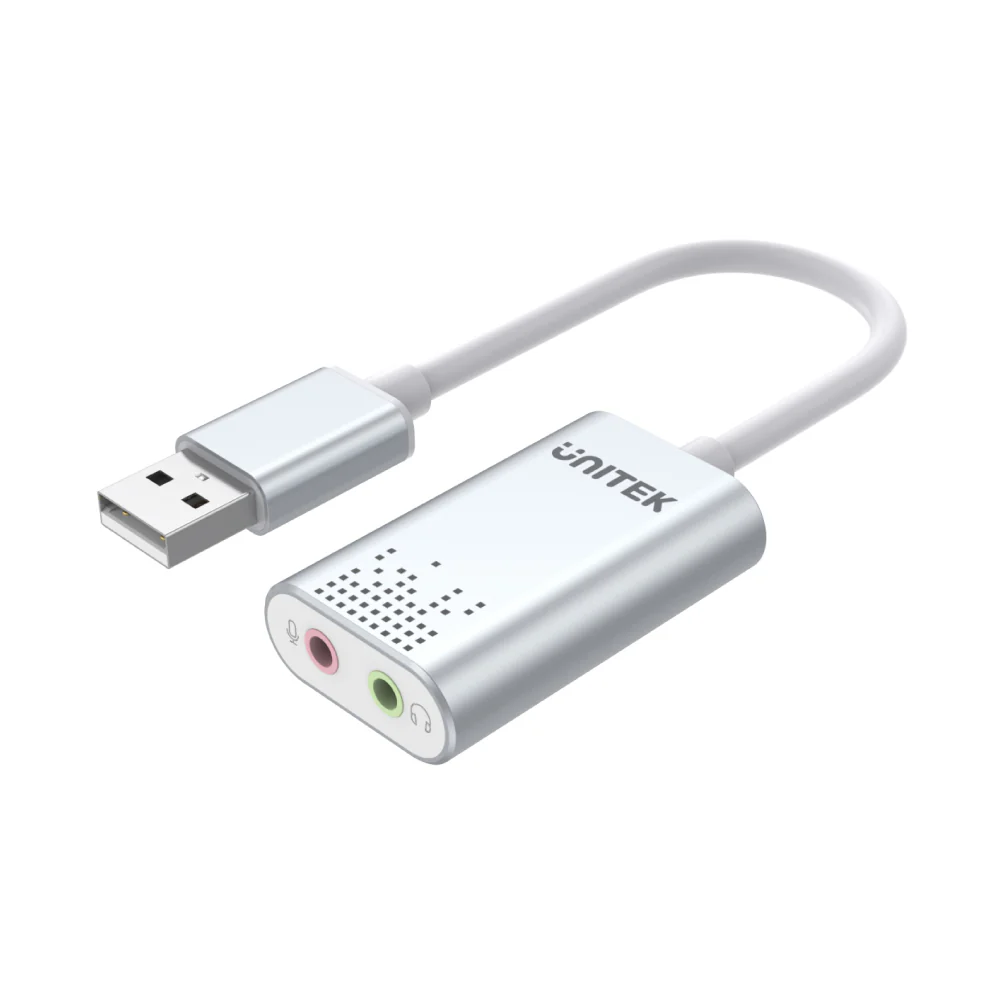 UNITEK USB SOUND CARD/AUDIO ADAPTER SILVER Y-247A