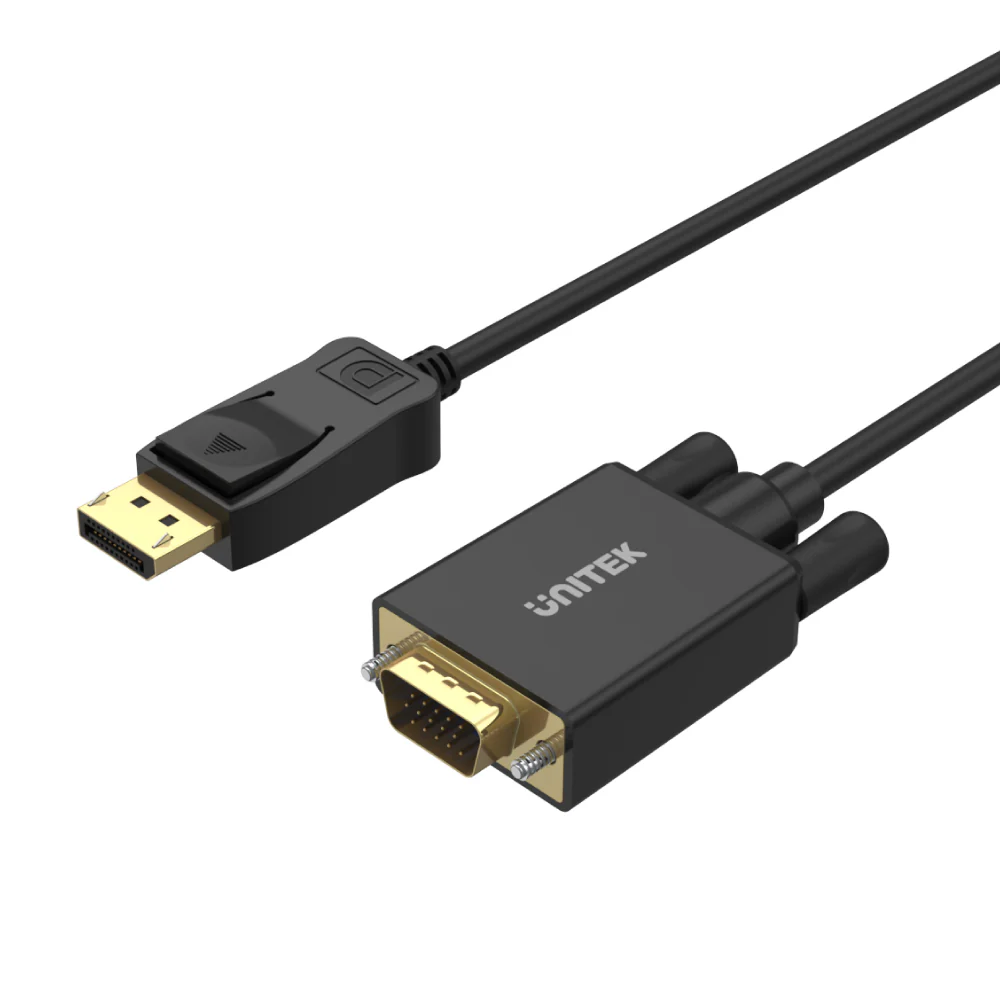 UNITEK FULL HD DISPLAY PORT TO VGA CABLE 1.8M Y-5118F