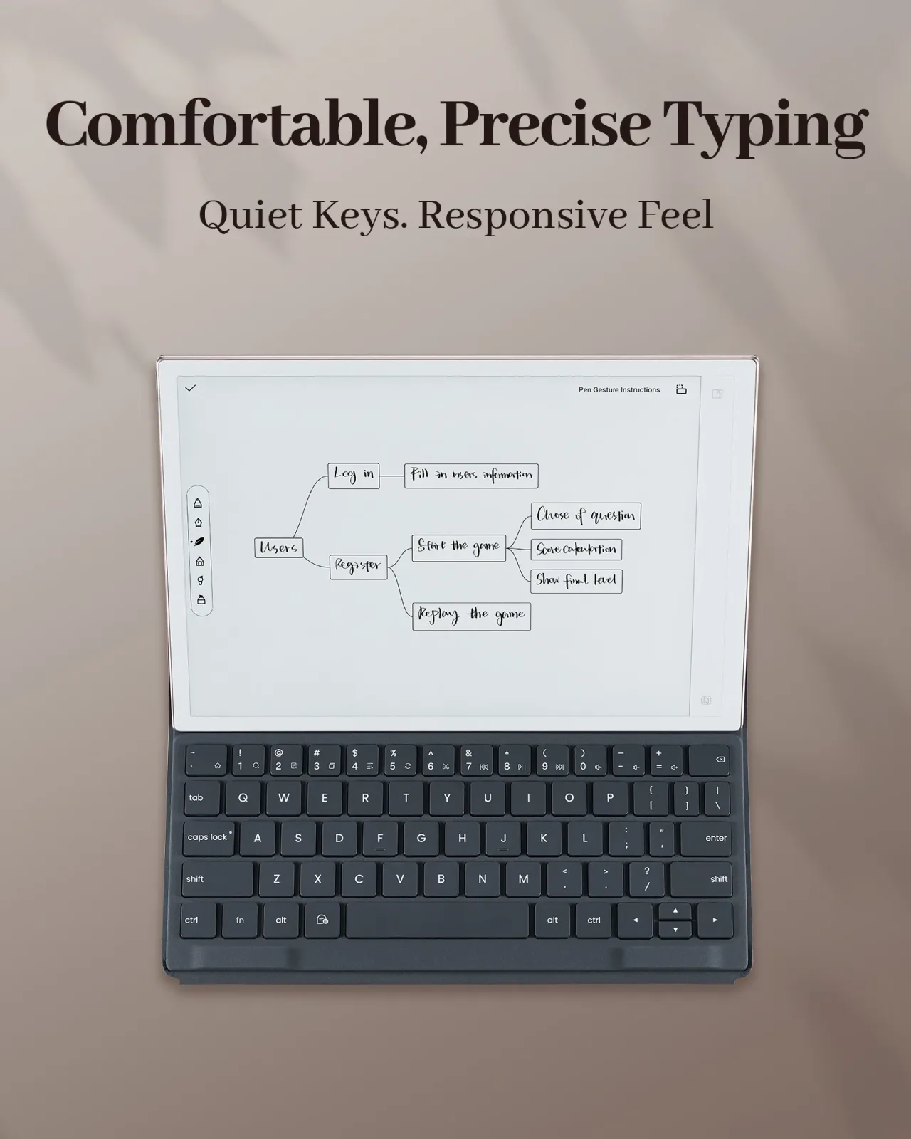 IFLYTEK AINOTE 2 TYPE FOLIO KEYBOARD-PEWTER XF-DX-YT5K thumbnail 10