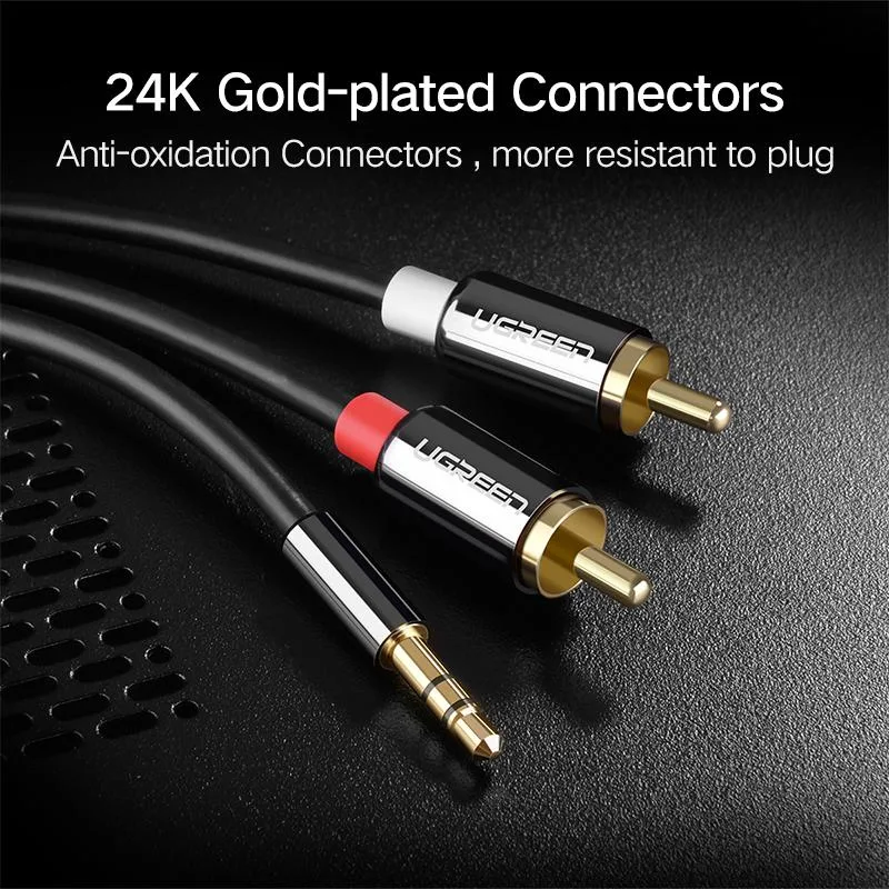 UGREEN AV102 3.5MM TO 2RCA MM AUDIO CABLE 2M 10510 thumbnail 2
