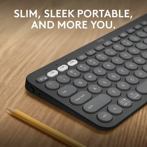 LOGITECH PEBBLE KEYS 2 K380S WIRELESS KEYBOARD TONA GRAPHITE ENG 920-011851 thumbnail 2