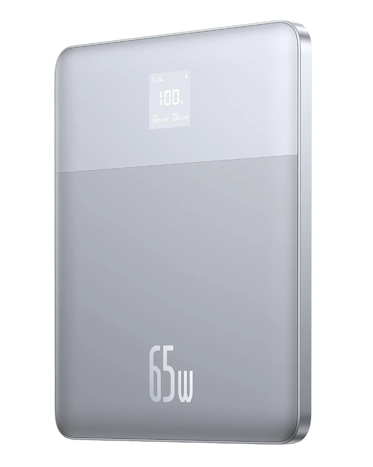 BASEUS BLADE 2 FAST CHARGING POWER BANK WITH DIGITAL DISPLAY INTELLIGENT EDITION 12000MAH 65W HORIZON SILVER P10063801S13 thumbnail 2