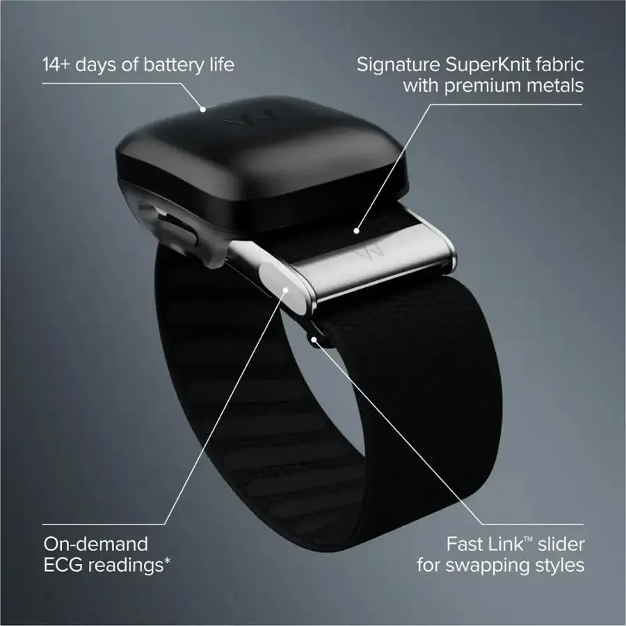 BLUPEBBLE WHOOP MG LIFE KNITLOOP NYLON BAND BLACK BP-KLWHPMGL-BK thumbnail 2