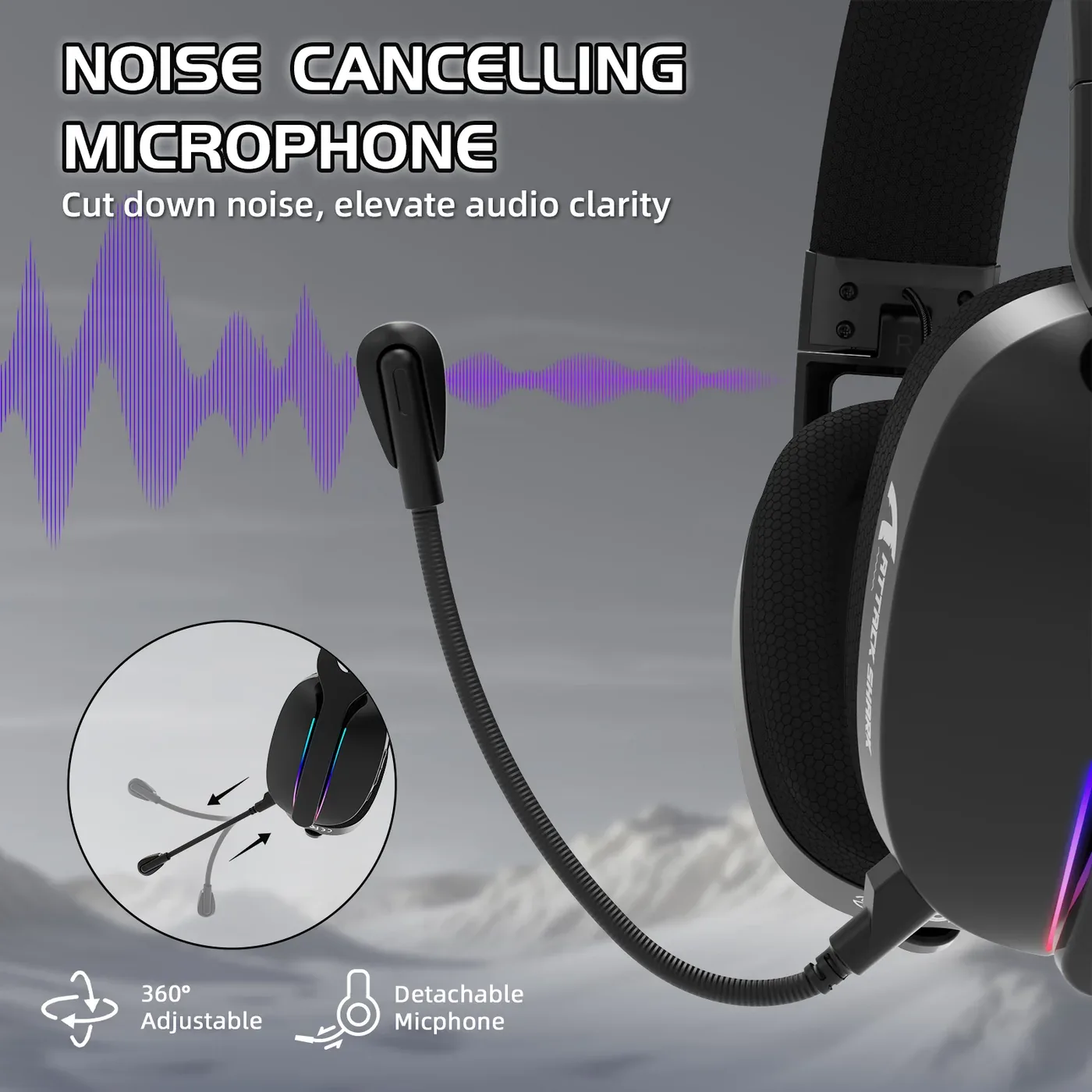 ATTACK SHARK L90 TRI MODE WIRELESS GAMING HEADSET BLACK thumbnail 13