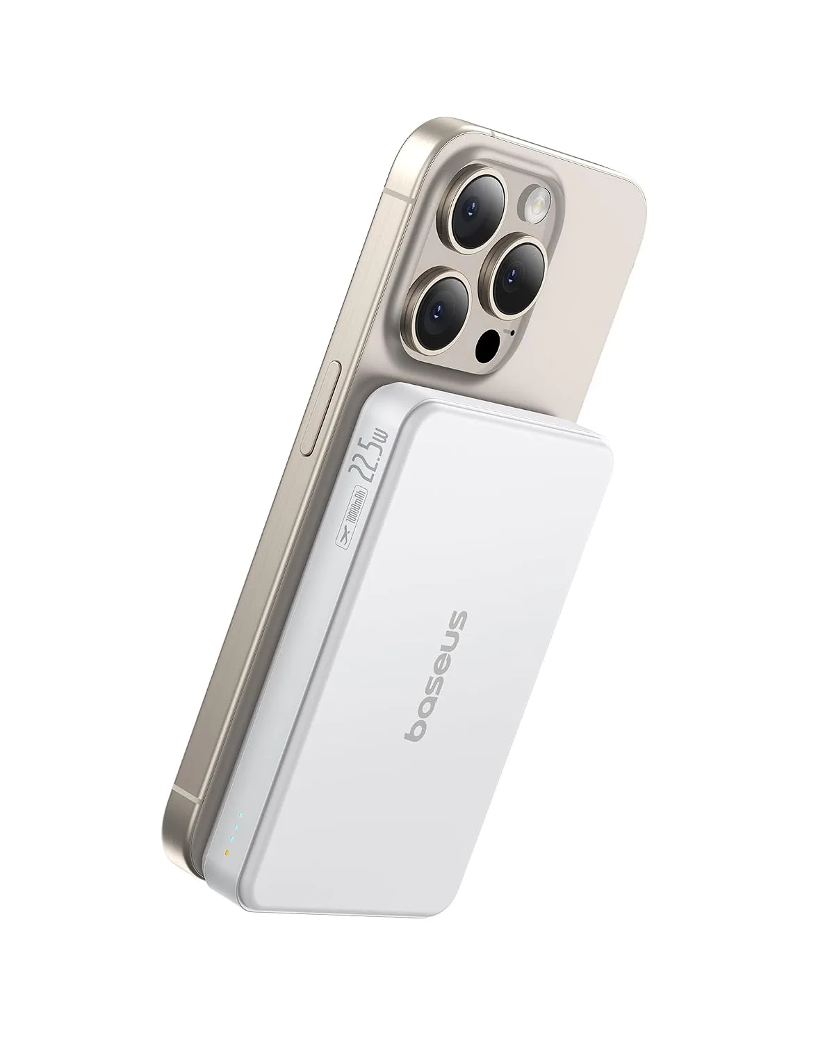 BASEUS AIRPOW LL QI2 MAGNETIC POWER BANK 10000MAH 22.5W MOON WHITE P10080000213 thumbnail 2