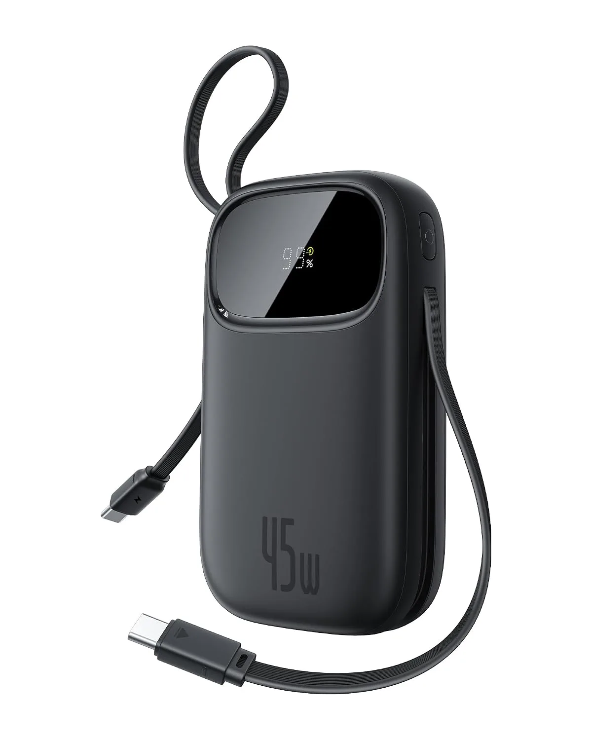 BASEUS QP0W 3 DIGITAL DISPLAY FAST CHARGING POWER BANK WITH 2 BUILT IN USB C CABLES 20000MAH 45W COSMIC BLACK P10082105123 thumbnail 2