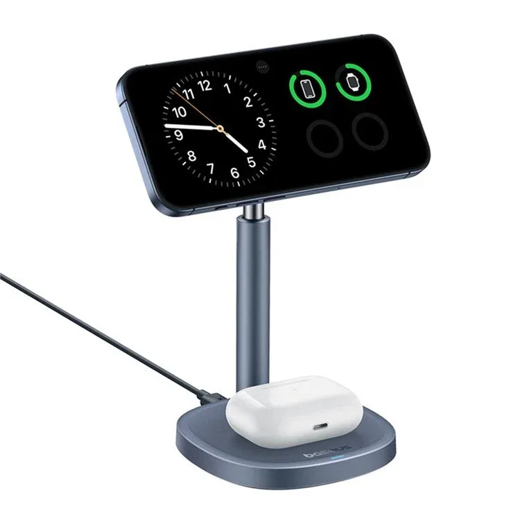 BASEUS ORBIT 2 PRO AIR COOLED 2 IN 1 WIRLESS CHARGING STAND QI2 20W SPACE GRAY P10273500813 thumbnail 2