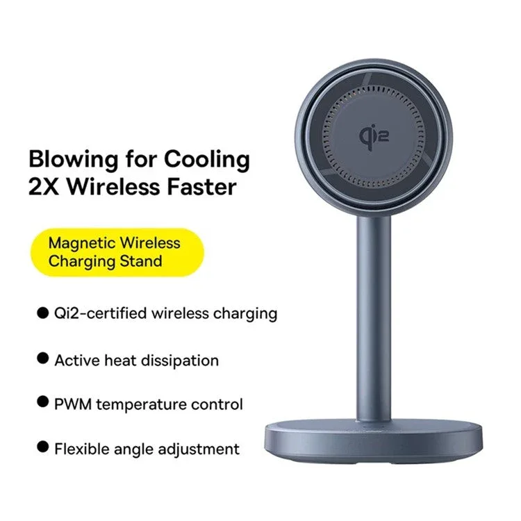 BASEUS ORBIT 2 PRO AIR COOLED 2 IN 1 WIRLESS CHARGING STAND QI2 20W SPACE GRAY P10273500813 thumbnail 3