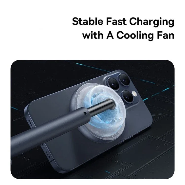 BASEUS ORBIT 2 PRO AIR COOLED 2 IN 1 WIRLESS CHARGING STAND QI2 20W SPACE GRAY P10273500813 thumbnail 4