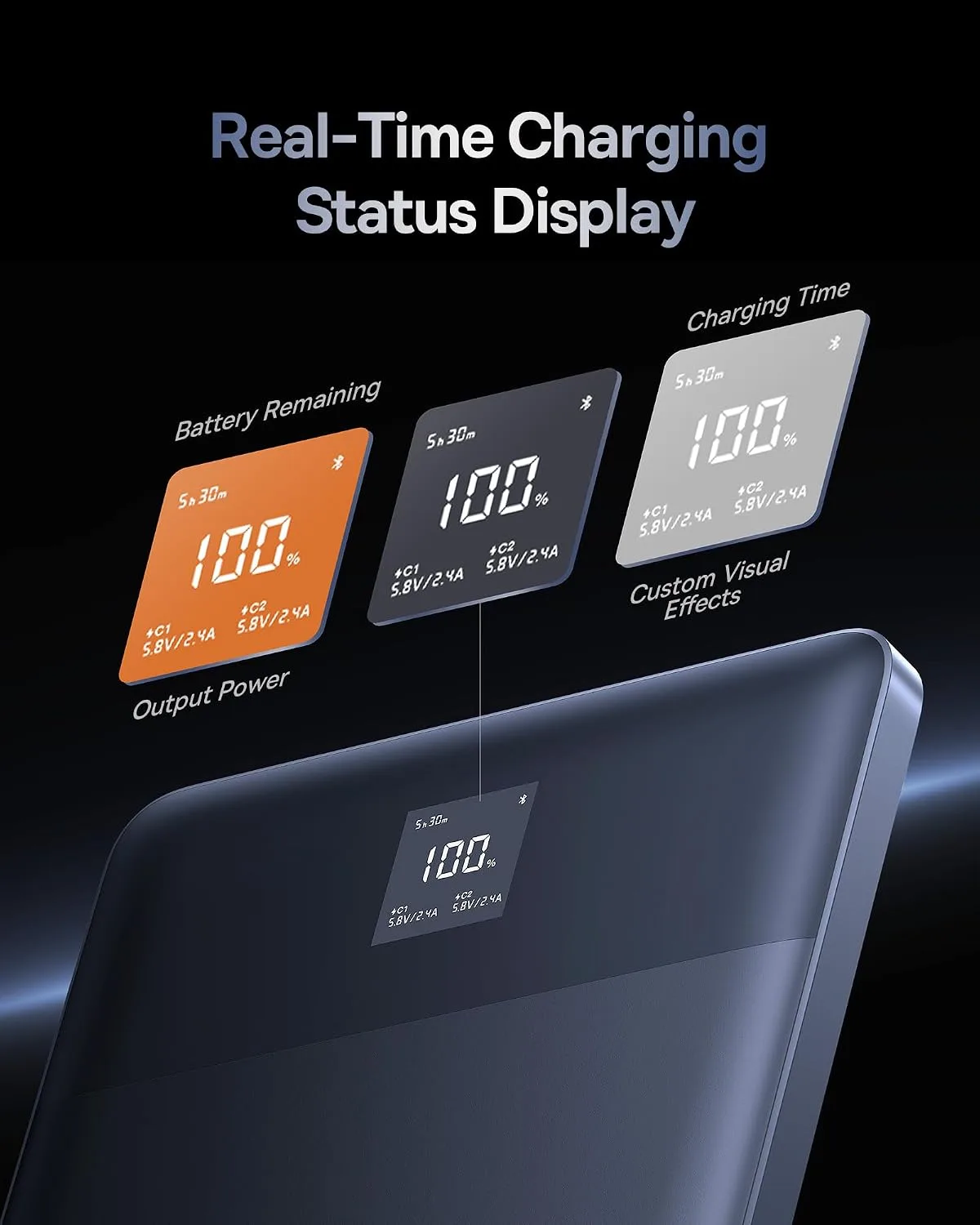BASEUS BLADE 2 FAST CHARGING POWER BANK WITH DIGITAL DISPLAY INTELLIGENT EDITION 12000MAH 65W MARIANA BLUE P10063801323 thumbnail 3