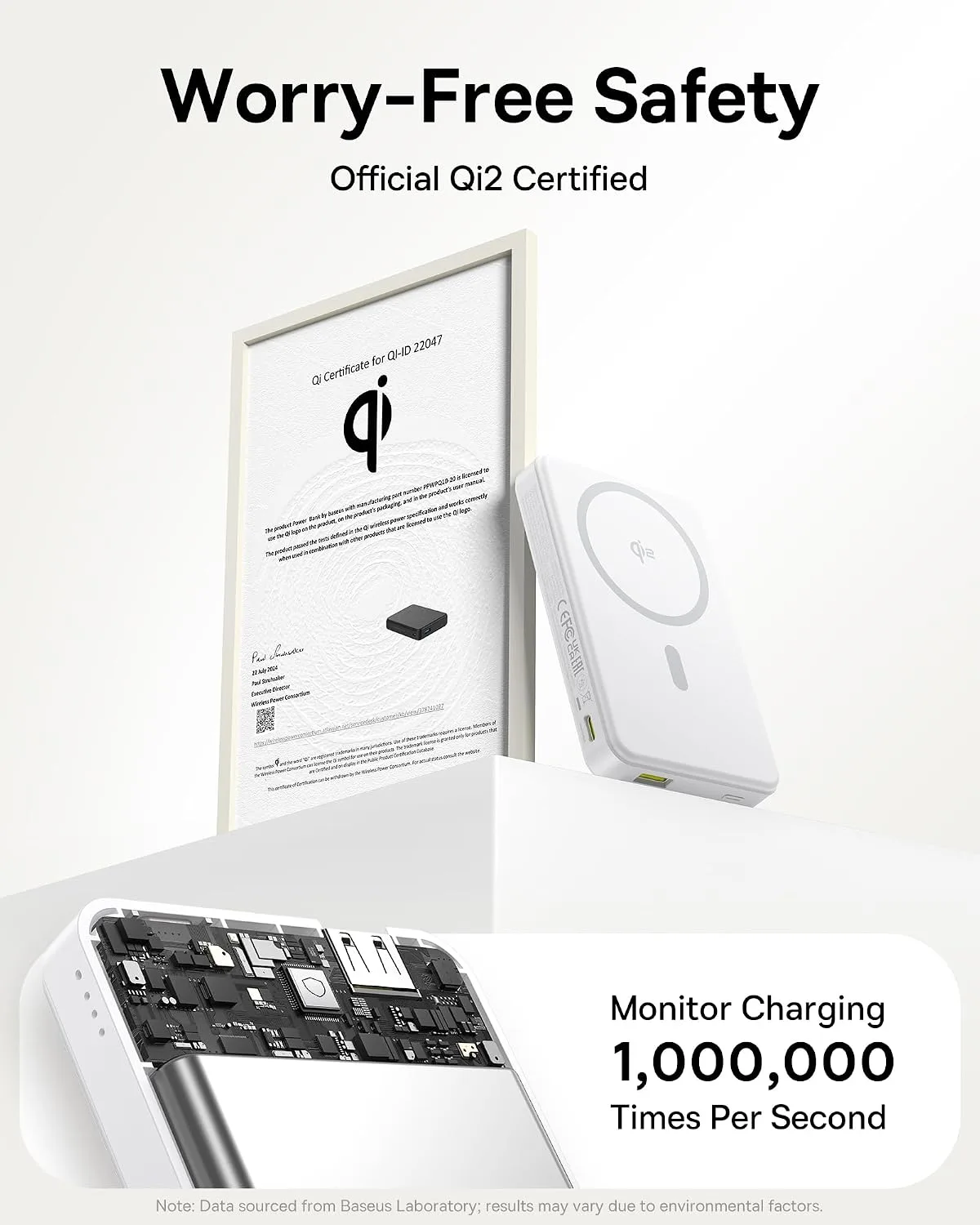 BASEUS AIRPOW LL QI2 MAGNETIC POWER BANK 10000MAH 22.5W MOON WHITE P10080000213 thumbnail 6
