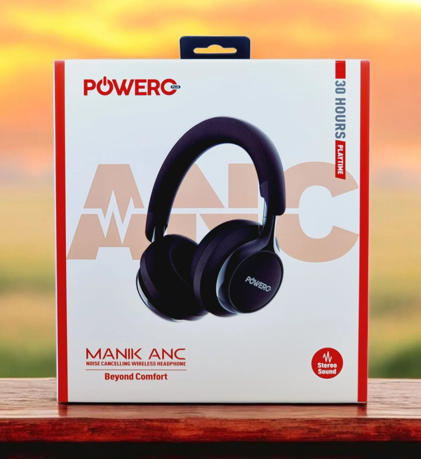 POWEROPLUS MANIK ANC NOISE CANCELLING WIRELESS HEADPHONE BLACK PR-HFANOK35-BK