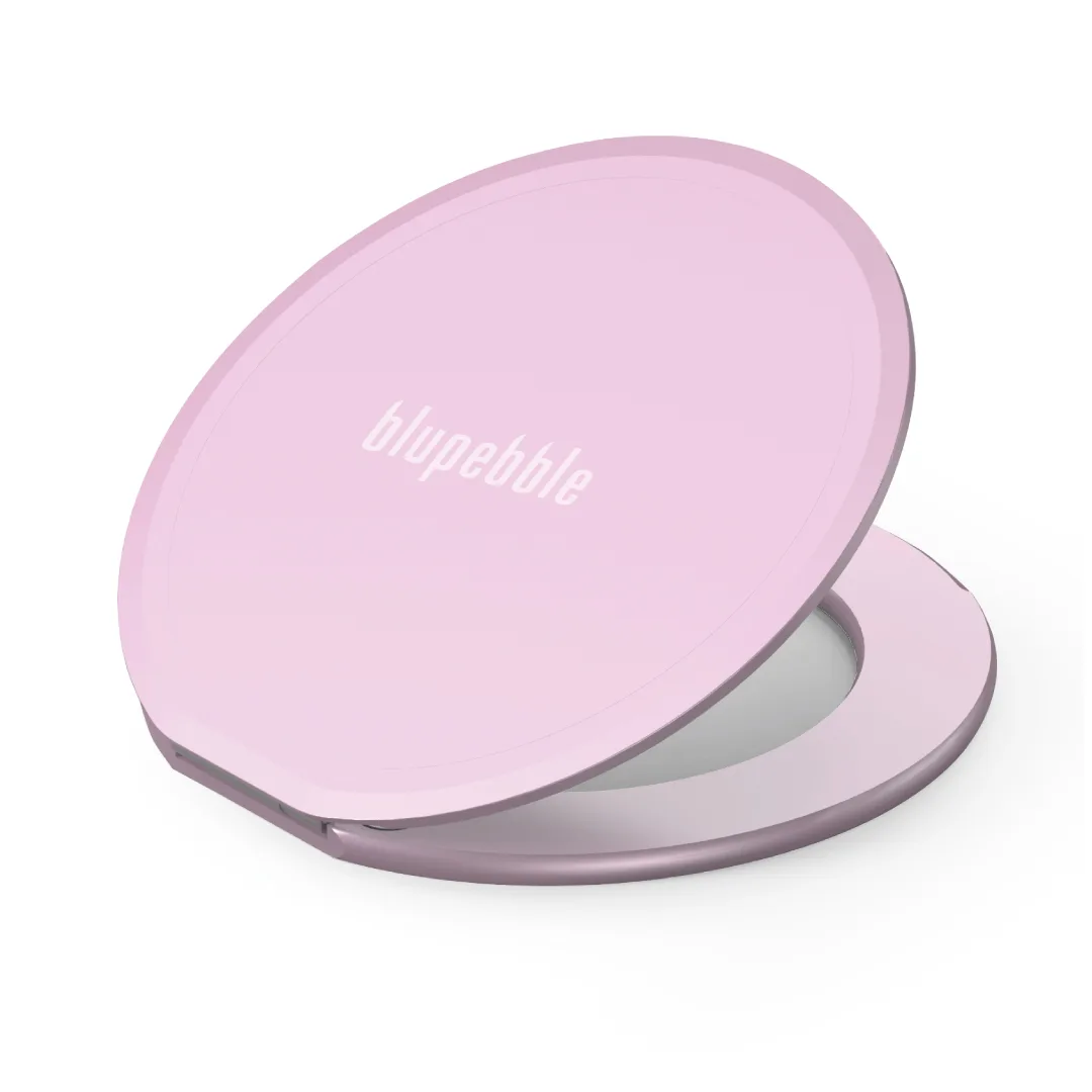 BLUPEBBLE LUNAPOP PREMIUM MAGNETIC PHONE GRIP WITH BUILT IN MIRROR & ADJUSTABLE STAND PINK BP-LUNAPOP-PK
