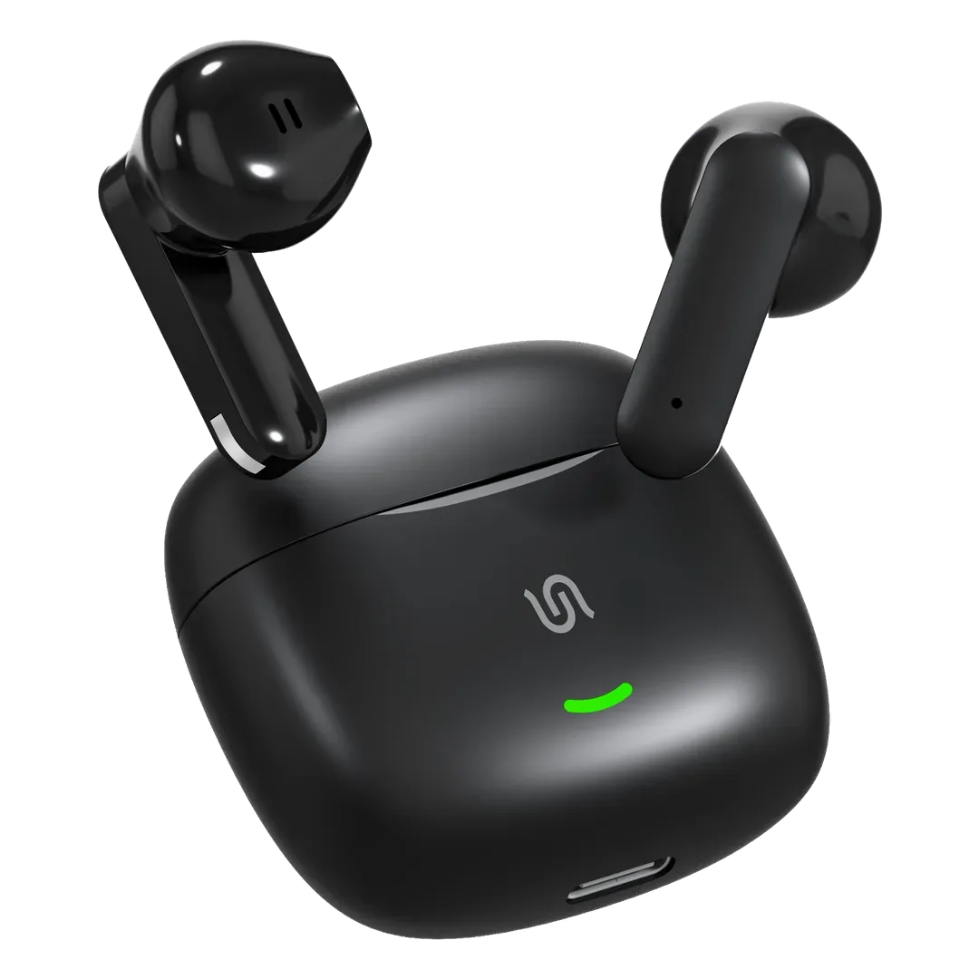 PORODO SOUNDTEC WAVE WIRELESS EARBUDS WITH INSTANT AUTO PAIRING BLACK PDSTH24BK