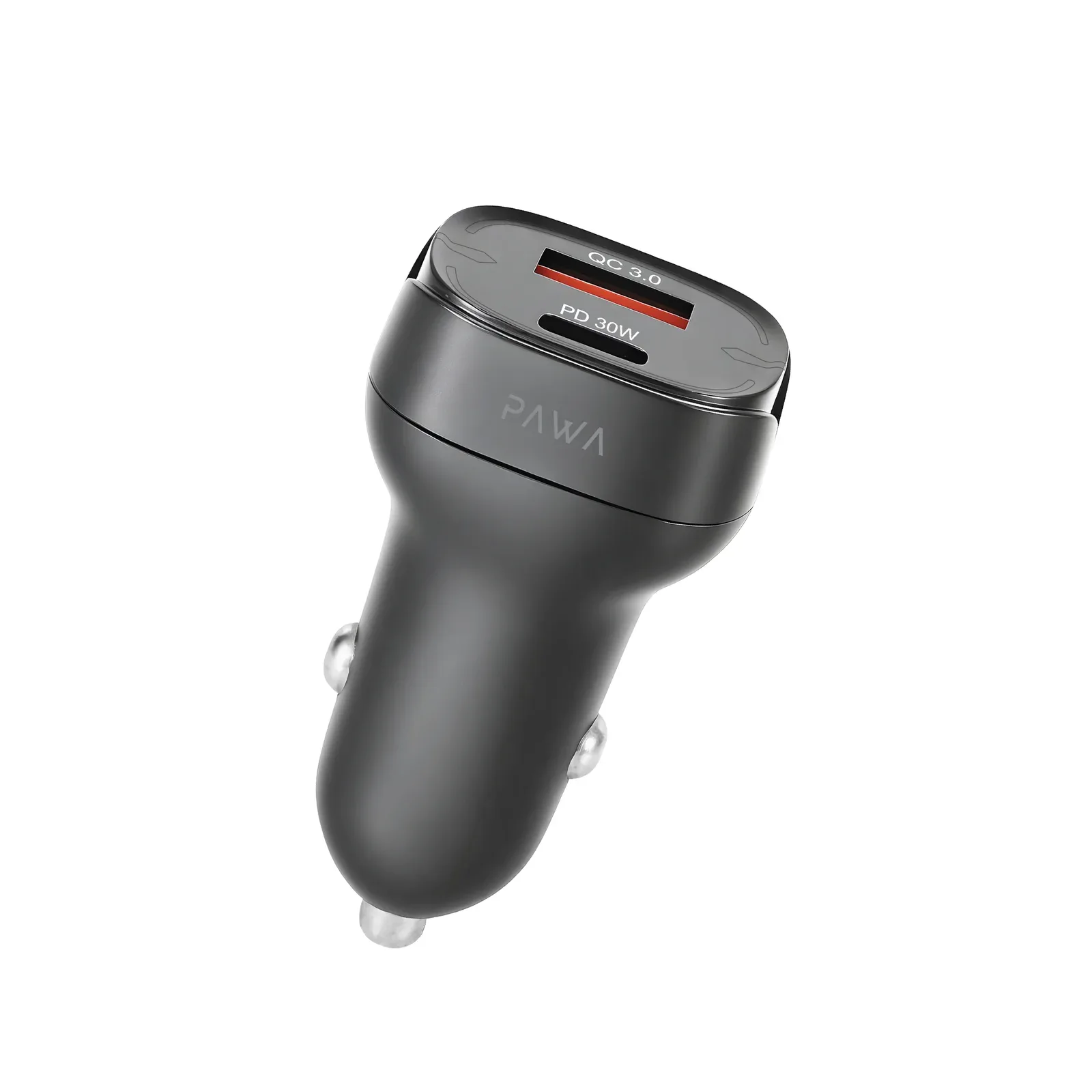 PAWA QUAD PRO DUAL PORT CAR CHARGER 48W GREY PW-CC535WCA-GY