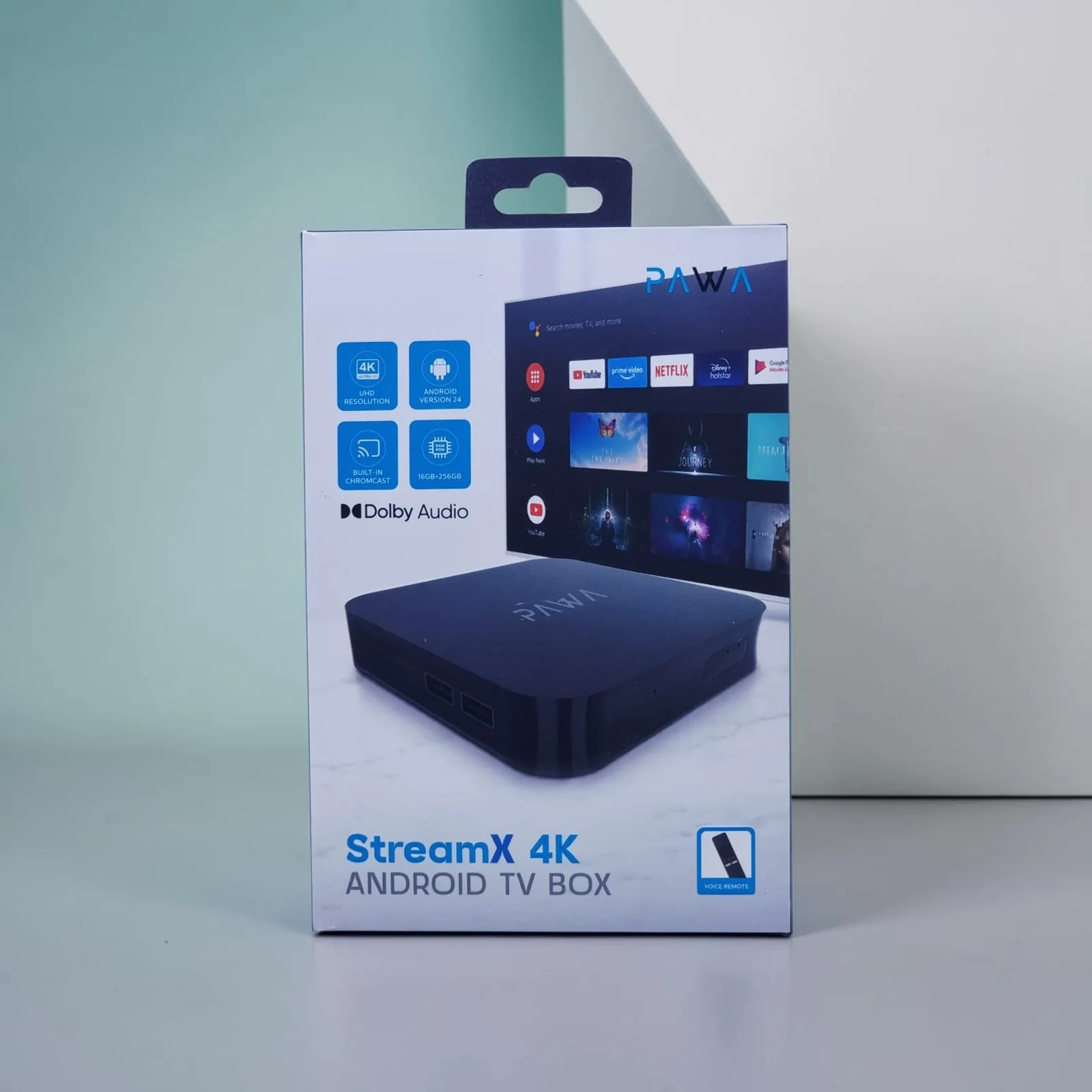 PAWA STREAMX 4K ANDROID TV BOX BLACK PW-ATVBX55-BK