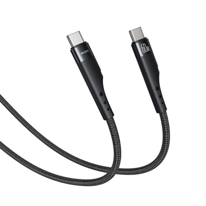 YESIDO USB-C TO USB-C CABLE 3M BLACK CA116