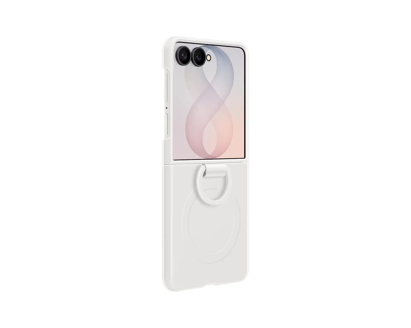 SAMSUNG GALAXY Z FLIP 8 SILICONE RING MAGNET CASE WHITE EF-EF776CWEGWW