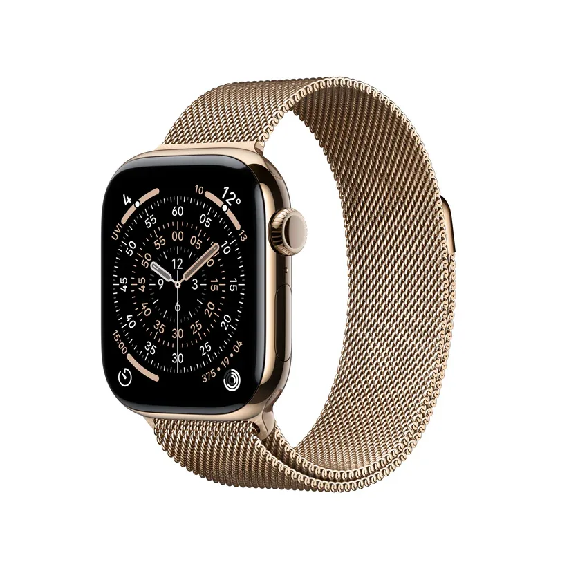 APPLE WATCH SERIES 11 GPS+CELLULAR 42MM GOLD TITANIUM CASE GOLD MILANESE LOOP MF8Y4