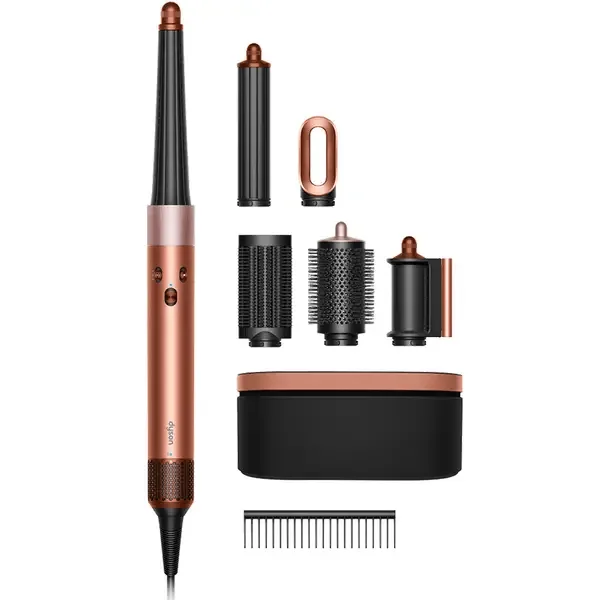 DYSON AIRWRAP MULTI-STYLER AND DRYER STRAIGHT+WAVY HAIR AMBER SILK PINK COPPER HS08