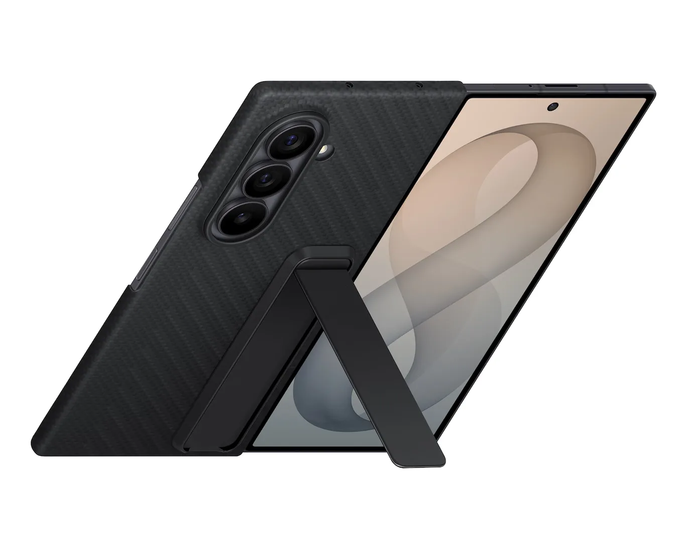 SAMSUNG GALAXY Z FOLD 8 ULTRA CARBON STANDING CASE BLACK EF-XF976SBEGWW thumbnail 2