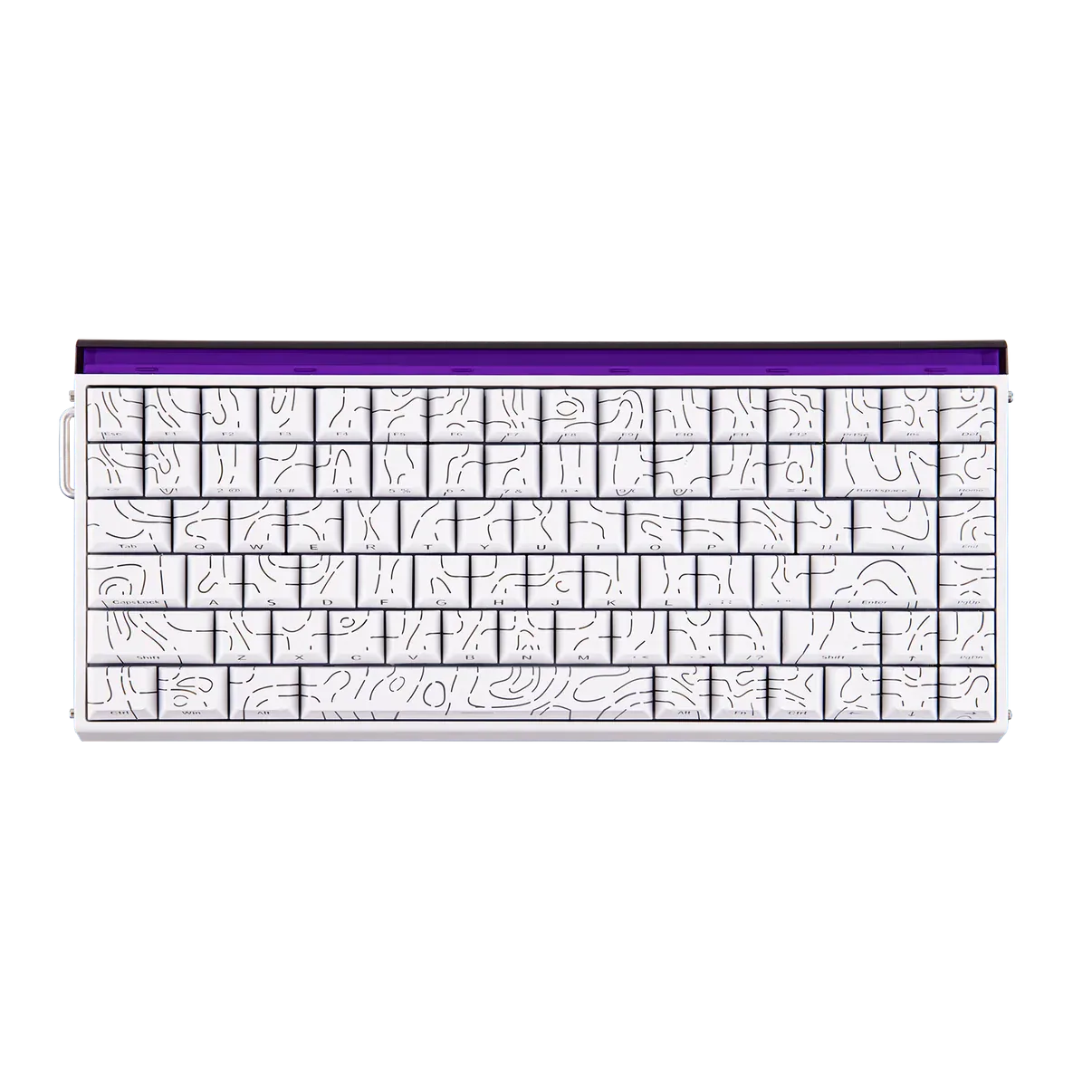 AULA 84 KEYS RGB 75% WIRED MECHANICAL GAMING KEYBOARD BLACK KING MAGNETIC SWITCH WHITE CONTOUR