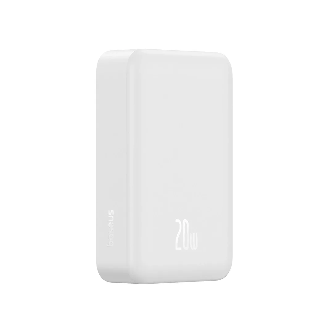 BASEUS ENER FILL FM41 MINI MAGNETIC POWER BANK 20000MAH 20W MOON WHITE E0027U02 thumbnail 2