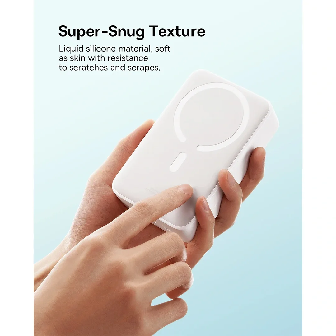 BASEUS ENER FILL FM41 MINI MAGNETIC POWER BANK 20000MAH 20W MOON WHITE E0027U02 thumbnail 4