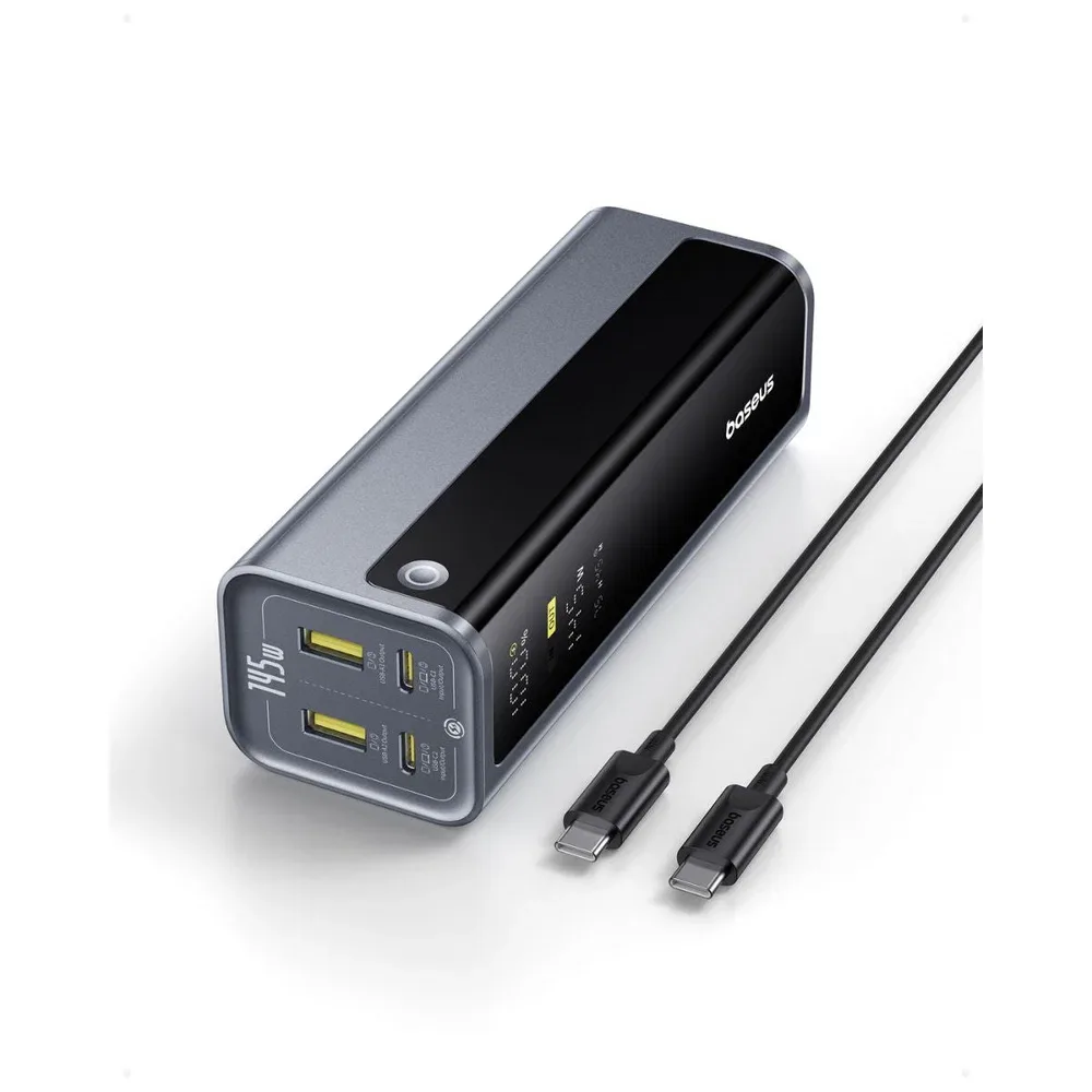 BASEUS ENERGEEK GP12 FAST CHARGING POWER BANK WITH DIGITAL DISPLAY 20800MAH 145W SPACE GRAY INCLUDES TYPE C TO TYPE C CABLE P10082109813 thumbnail 2