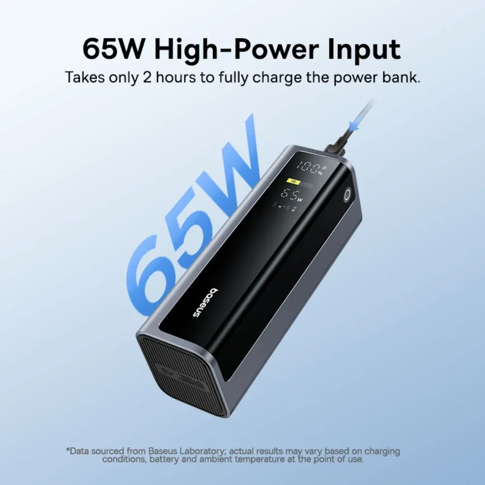 BASEUS ENERGEEK GP12 FAST CHARGING POWER BANK WITH DIGITAL DISPLAY 20800MAH 145W SPACE GRAY INCLUDES TYPE C TO TYPE C CABLE P10082109813 thumbnail 5