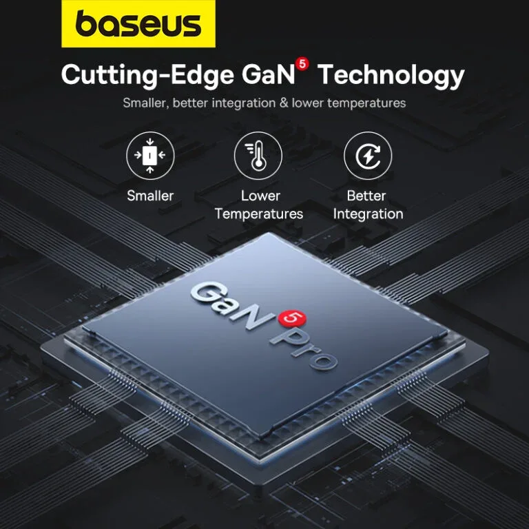 BASEUS GAN5 PRO  FAST CHARGING  2C+2U 100W UK CLUSTER BLACK P10110829113 thumbnail 9