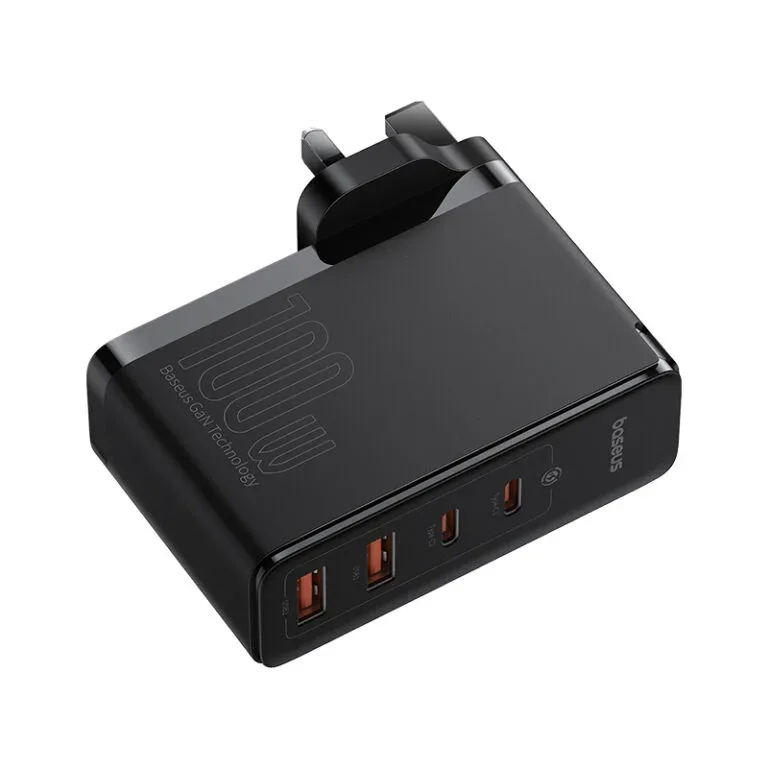 BASEUS GAN5 PRO  FAST CHARGING  2C+2U 100W UK CLUSTER BLACK P10110829113 thumbnail 4