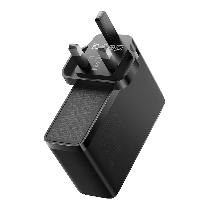 BASEUS GAN5 PRO  FAST CHARGING  2C+2U 100W UK CLUSTER BLACK P10110829113 thumbnail 2