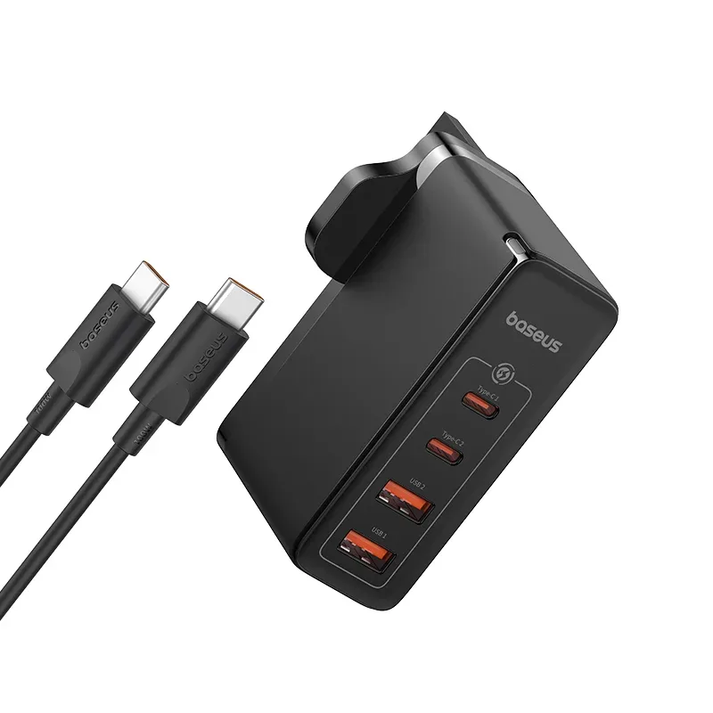 BASEUS GAN5 PRO  FAST CHARGING  2C+2U 100W UK CLUSTER BLACK P10110829113 thumbnail 5