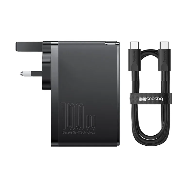 BASEUS GAN5 PRO  FAST CHARGING  2C+2U 100W UK CLUSTER BLACK P10110829113 thumbnail 6